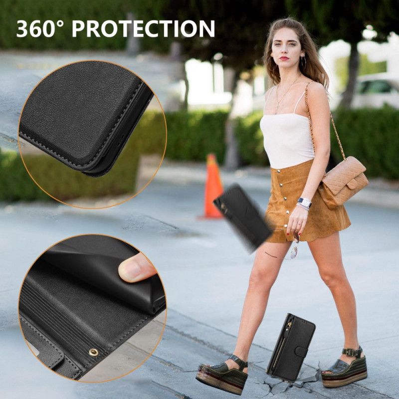 Folio Deksel Til Xiaomi Redmi Note 15 Pro 5g Glidelåslomme Og Flere Kortspor