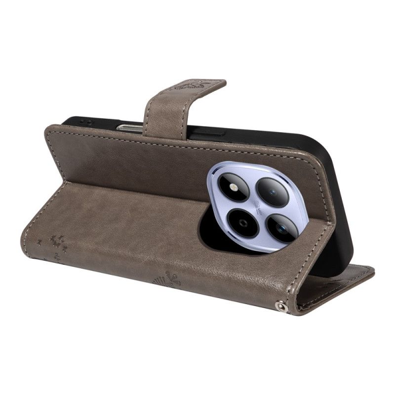 Folio Deksel Til Xiaomi Redmi Note 15 Pro 5g Katt- Og Tremønster