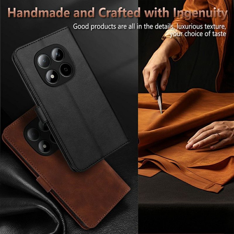 Folio Deksel Xiaomi Redmi Note 15 Pro 5g Azns Semsket Skinn Effekt Beskyttelse Deksel