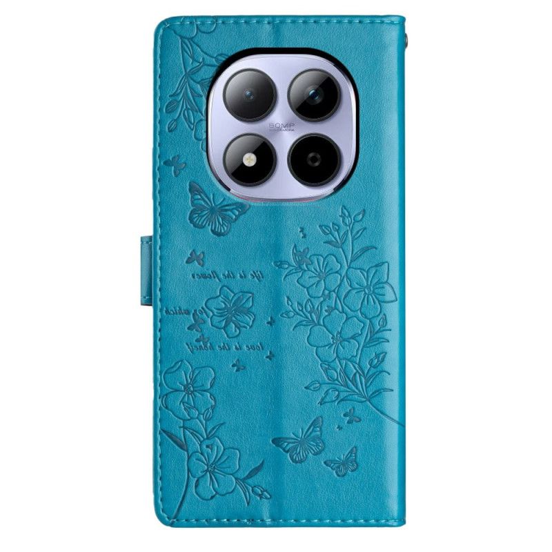 Folio Deksel Xiaomi Redmi Note 15 Pro 5g Blomstergravering