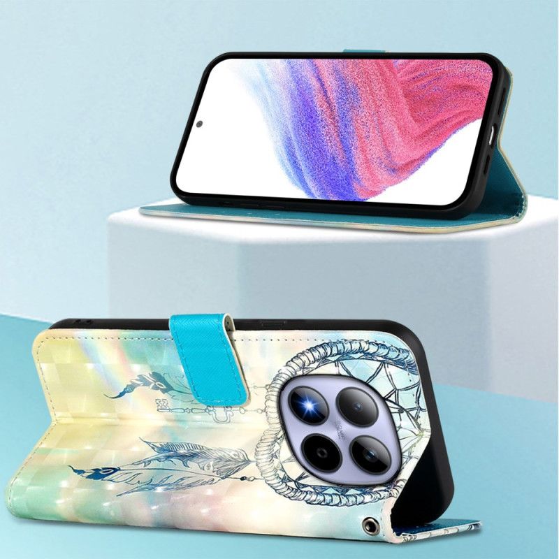 Folio Deksel Xiaomi Redmi Note 15 Pro 5g Drømmefanger I Akvarell Beskyttelse Deksel