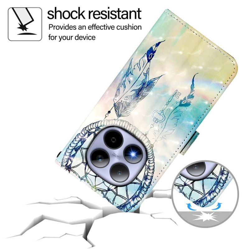 Folio Deksel Xiaomi Redmi Note 15 Pro 5g Drømmefanger I Akvarell Beskyttelse Deksel