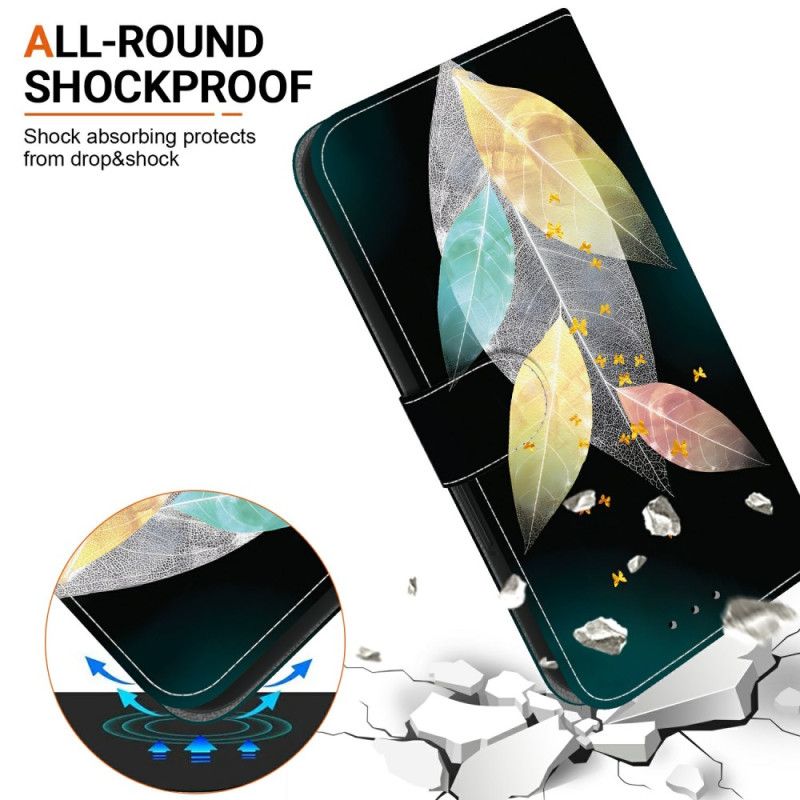 Folio Deksel Xiaomi Redmi Note 15 Pro 5g Fargerike Blader Beskyttelse Deksel