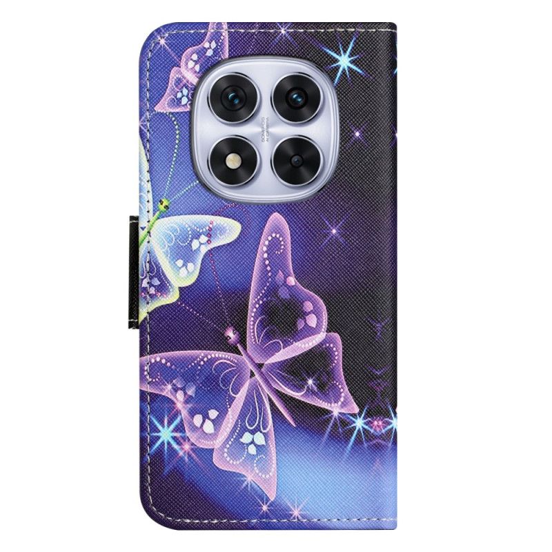 Folio Deksel Xiaomi Redmi Note 15 Pro 5g Glitrende Sommerfugler