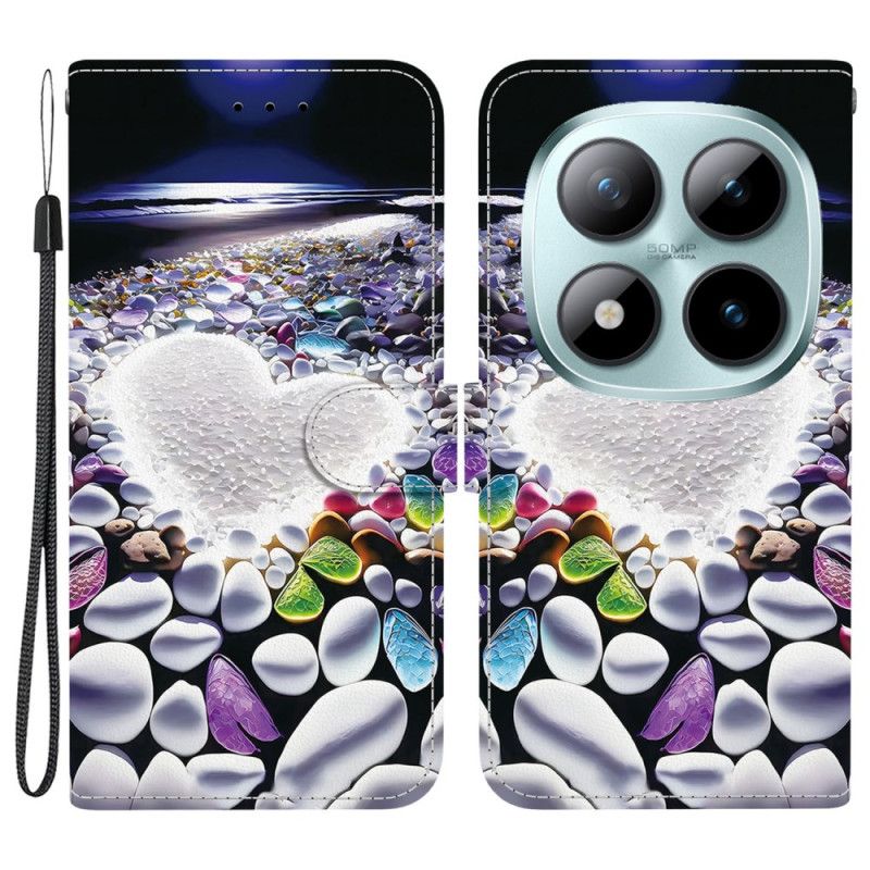 Folio Deksel Xiaomi Redmi Note 15 Pro 5g Hvitt Hjerte Beskyttelse Deksel