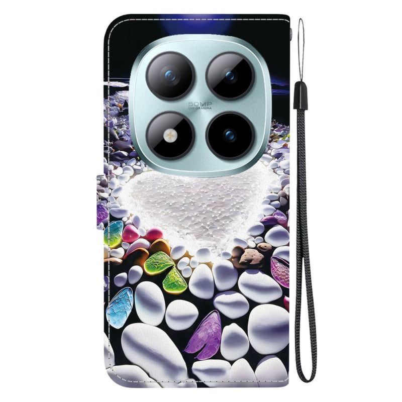 Folio Deksel Xiaomi Redmi Note 15 Pro 5g Hvitt Hjerte Beskyttelse Deksel