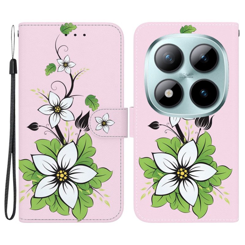 Folio Deksel Xiaomi Redmi Note 15 Pro 5g Liljemønster