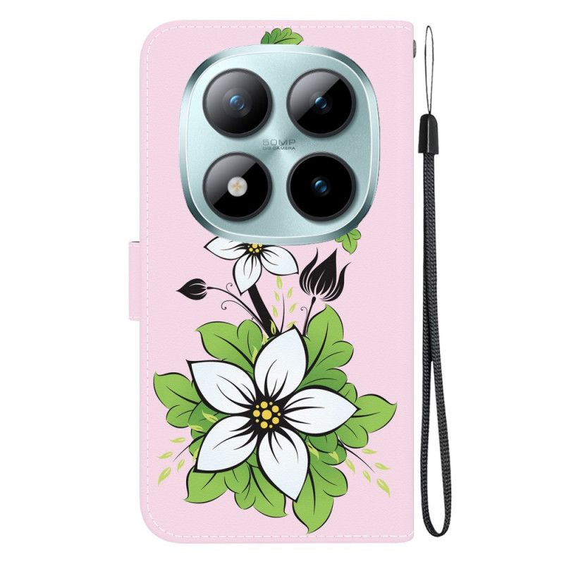 Folio Deksel Xiaomi Redmi Note 15 Pro 5g Liljemønster