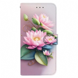 Folio Deksel Xiaomi Redmi Note 15 Pro 5g Lotusmønster