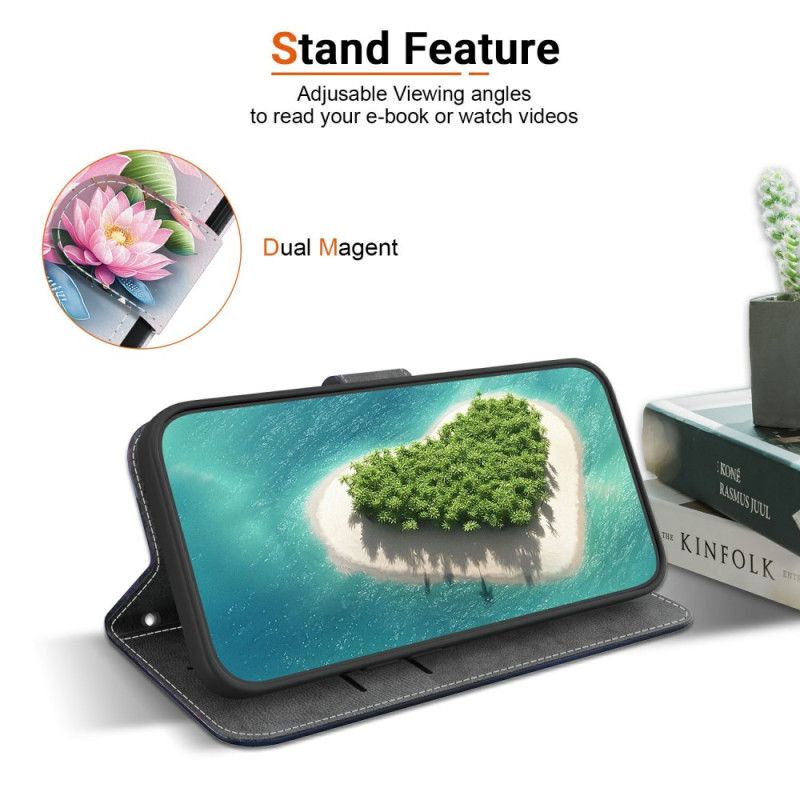 Folio Deksel Xiaomi Redmi Note 15 Pro 5g Lotusmønster