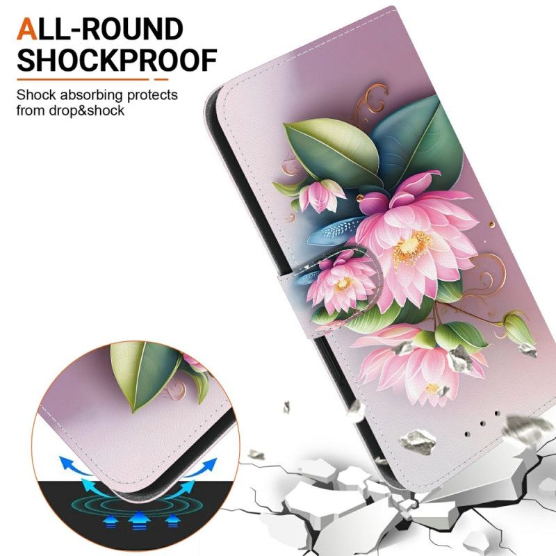 Folio Deksel Xiaomi Redmi Note 15 Pro 5g Lotusmønster