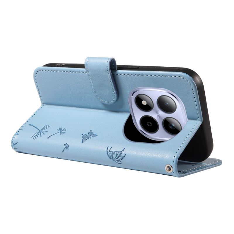 Folio Deksel Xiaomi Redmi Note 15 Pro 5g Løvetann-stroppemønster Beskyttelse Deksel