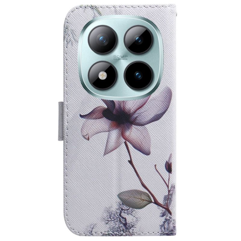 Folio Deksel Xiaomi Redmi Note 15 Pro 5g Rosa Blomst