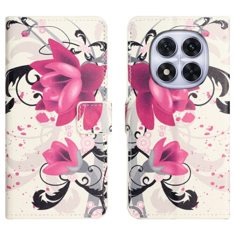 Lærdeksel Folio Deksel Xiaomi Redmi Note 15 Pro 5g Lotusmønster