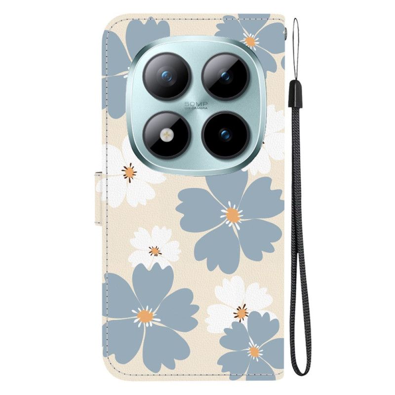 Lærdeksel Folio Deksel Xiaomi Redmi Note 15 Pro 5g Mobildeksel Blå Tusenfryd