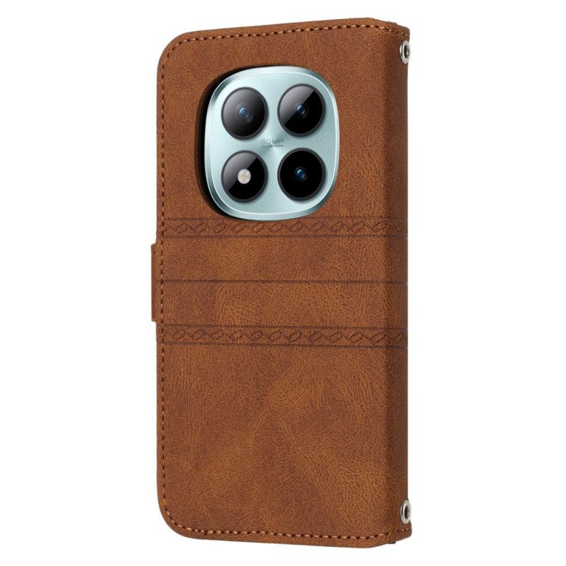 Lærdeksel Folio Deksel Xiaomi Redmi Note 15 Pro 5g Mobildeksel Dierfeng