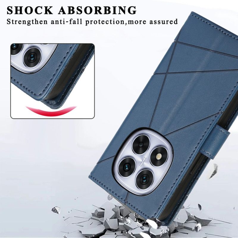 Lærdeksel Folio Deksel Xiaomi Redmi Note 15 Pro 5g Mobildeksel Linjer