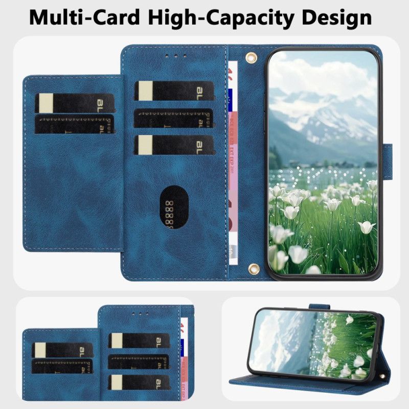 Lærdeksel Folio Deksel Xiaomi Redmi Note 15 Pro 5g Mobildeksel Lommebok Med 5 Kortspor