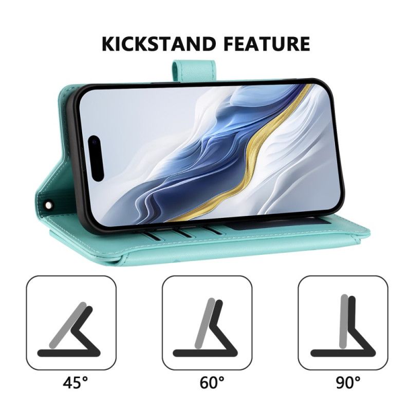 Lærdeksel Folio Deksel Xiaomi Redmi Note 15 Pro 5g Mobildeksel Lommebok Med 6 Kortspor