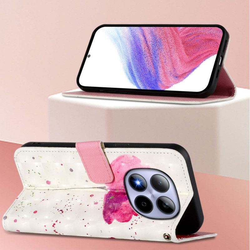 Lærdeksel Folio Deksel Xiaomi Redmi Note 15 Pro 5g Valmue