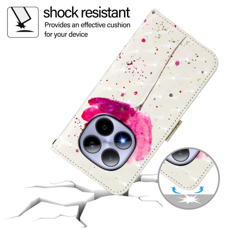 Lærdeksel Folio Deksel Xiaomi Redmi Note 15 Pro 5g Valmue