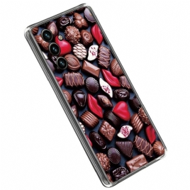Deksel Til Samsung Galaxy A14 / A14 5G Fleksibel Sjokolade