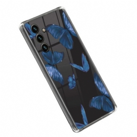 Deksel Til Samsung Galaxy A14 / A14 5G Sømløse Blå Sommerfugler