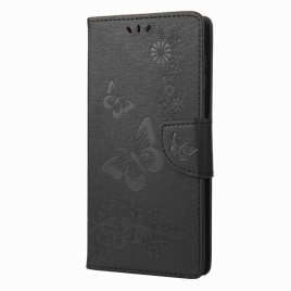 Folio Deksel Til Samsung Galaxy A14 / A14 5G Med Kjede Fantastiske Stroppsommerfugler