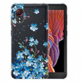 Deksel Til Samsung Galaxy XCover 5 Blå Blomster