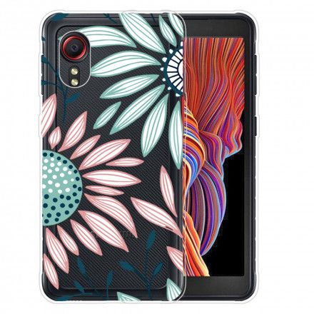 Deksel Til Samsung Galaxy XCover 5 En Gjennomsiktig Blomst