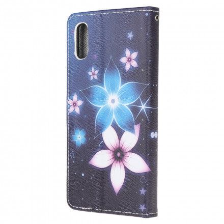 Folio Deksel Til Samsung Galaxy XCover 5 Med Kjede Lunar Strap Flowers