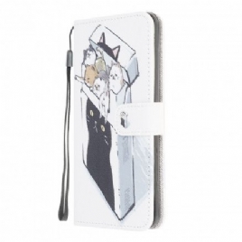 Folio Deksel Til Samsung Galaxy XCover 5 Med Kjede Thong Cats Levering
