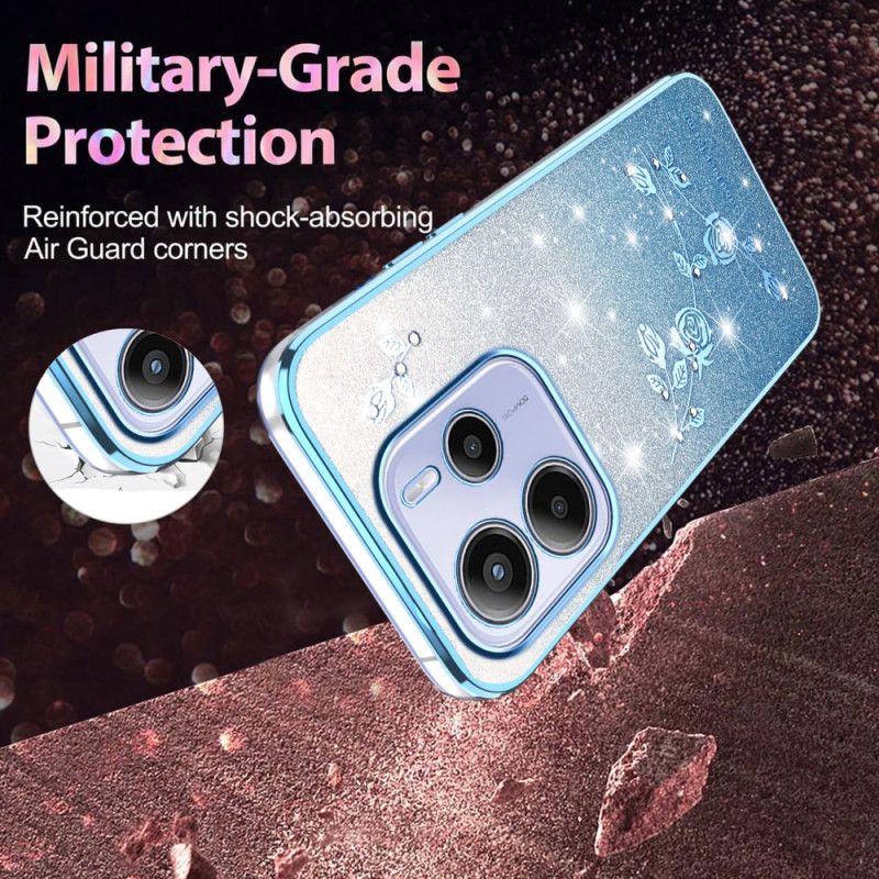 Deksel Til Xiaomi Redmi Note 14 4g Gradient Blomsterglitter