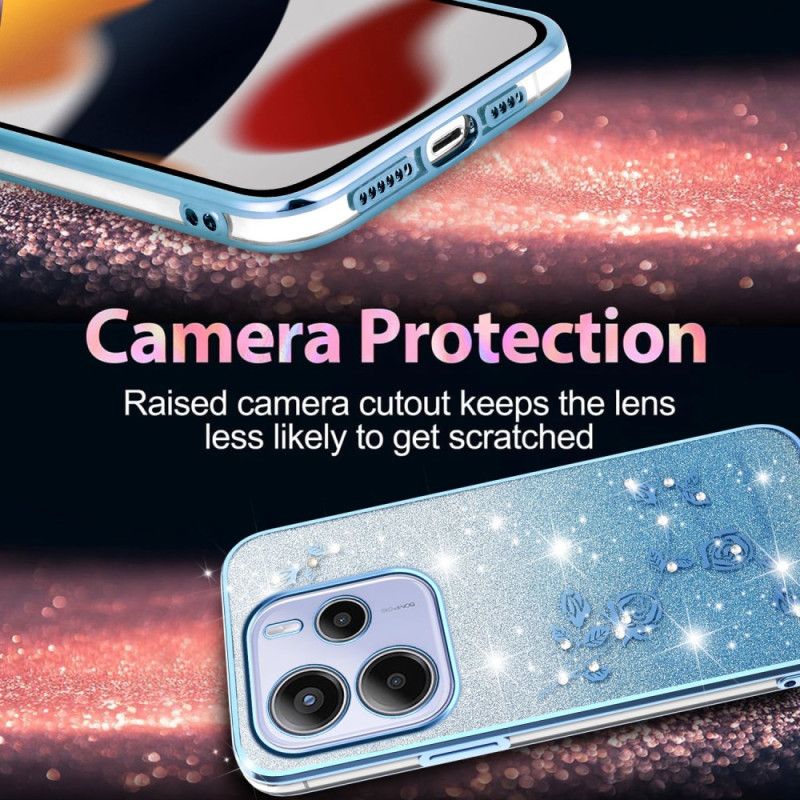 Deksel Til Xiaomi Redmi Note 14 4g Gradient Blomsterglitter