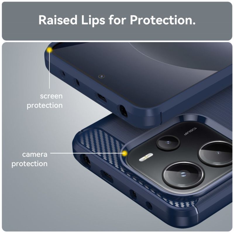 Deksel Xiaomi Redmi Note 14 4g Børstet Karbonfiber