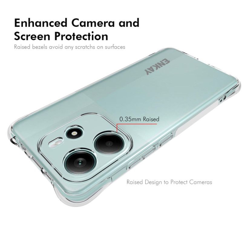 Deksel Xiaomi Redmi Note 14 4g Gjennomsiktig Enkay Beskyttelse Deksel