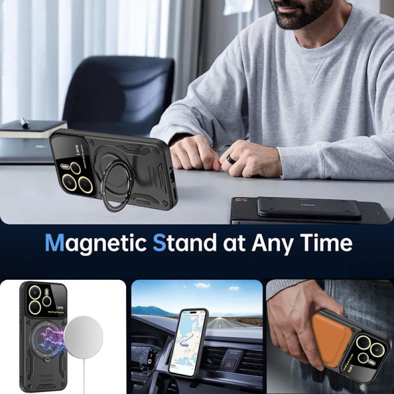 Deksel Xiaomi Redmi Note 14 4g Magnetisk Roterende Stativ