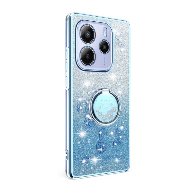 Deksel Xiaomi Redmi Note 14 4g Rhinsten- Og Blomsterringholder