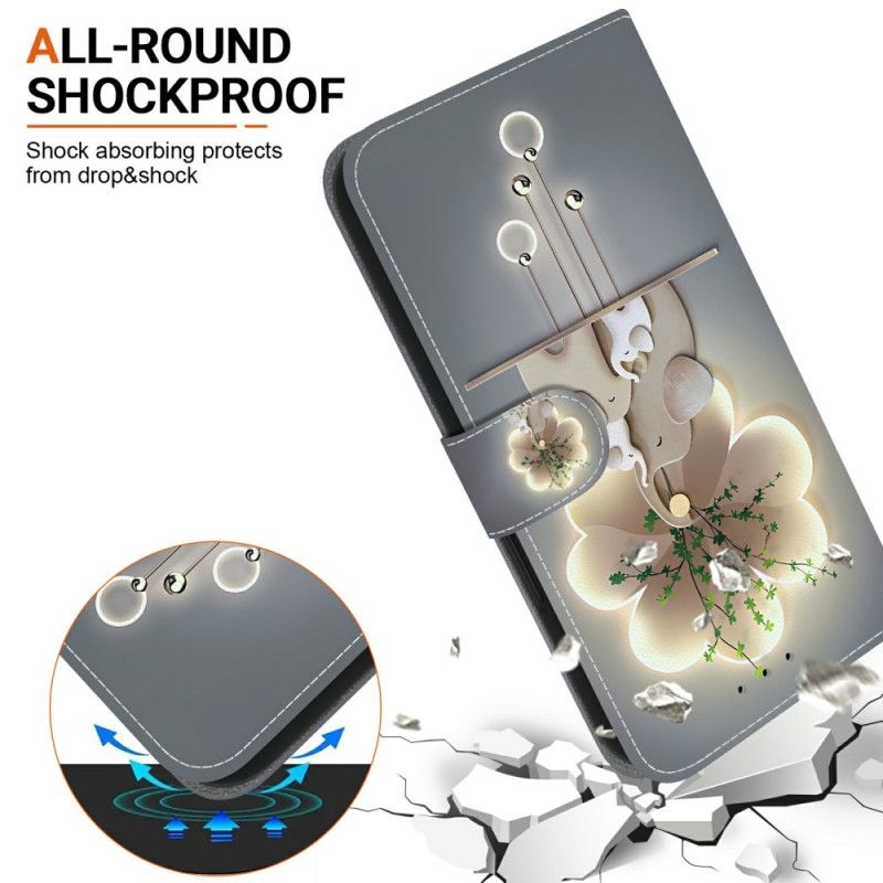 Folio Deksel Til Xiaomi Redmi Note 14 4g Elefanter