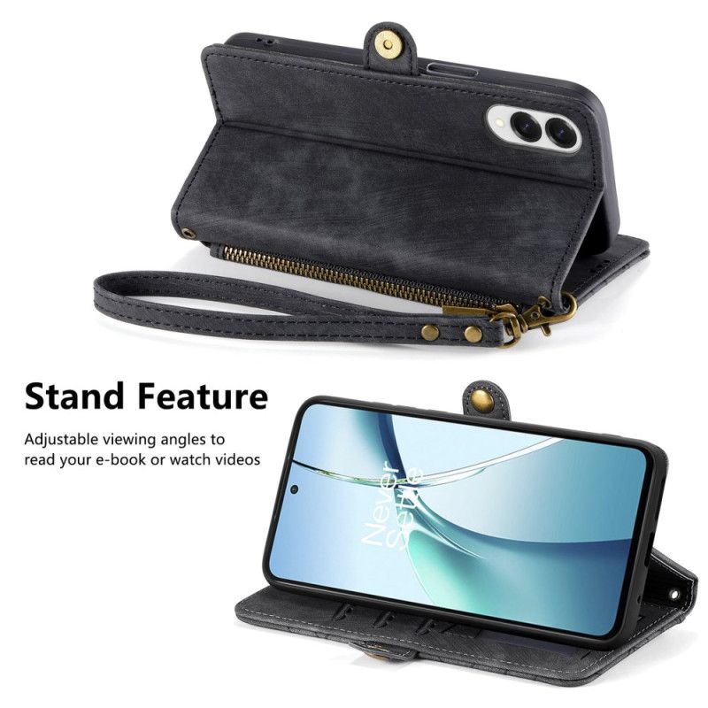 Folio Deksel Til Xiaomi Redmi Note 14 4g Geometriske Linjer Med Stropp