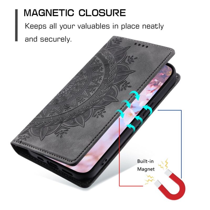 Folio Deksel Til Xiaomi Redmi Note 14 4g Mandala Semsket Skinneffekt