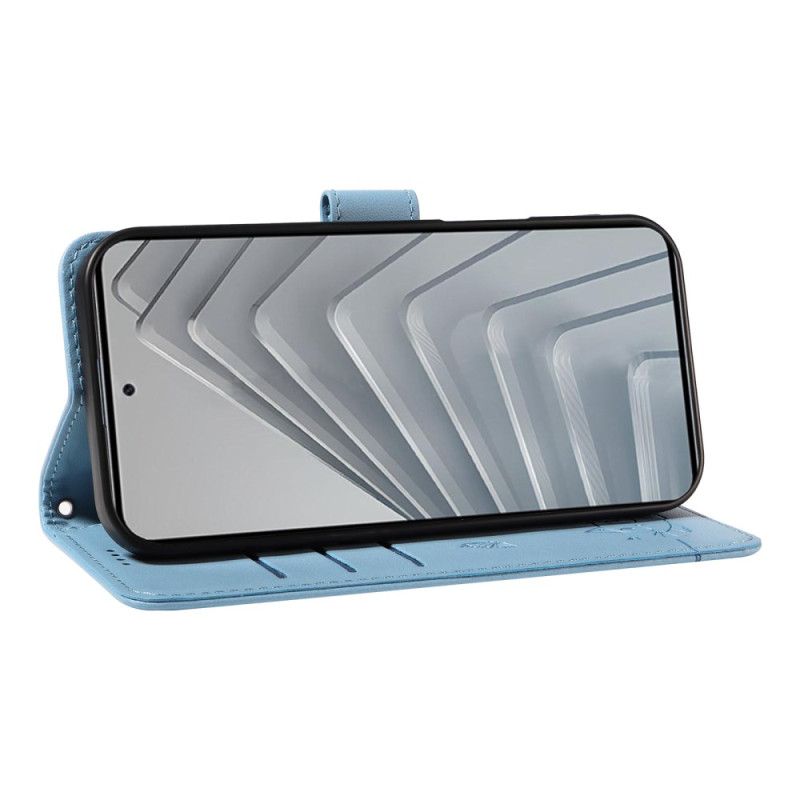 Folio Deksel Til Xiaomi Redmi Note 14 4g Morsom Katt Med Stropp