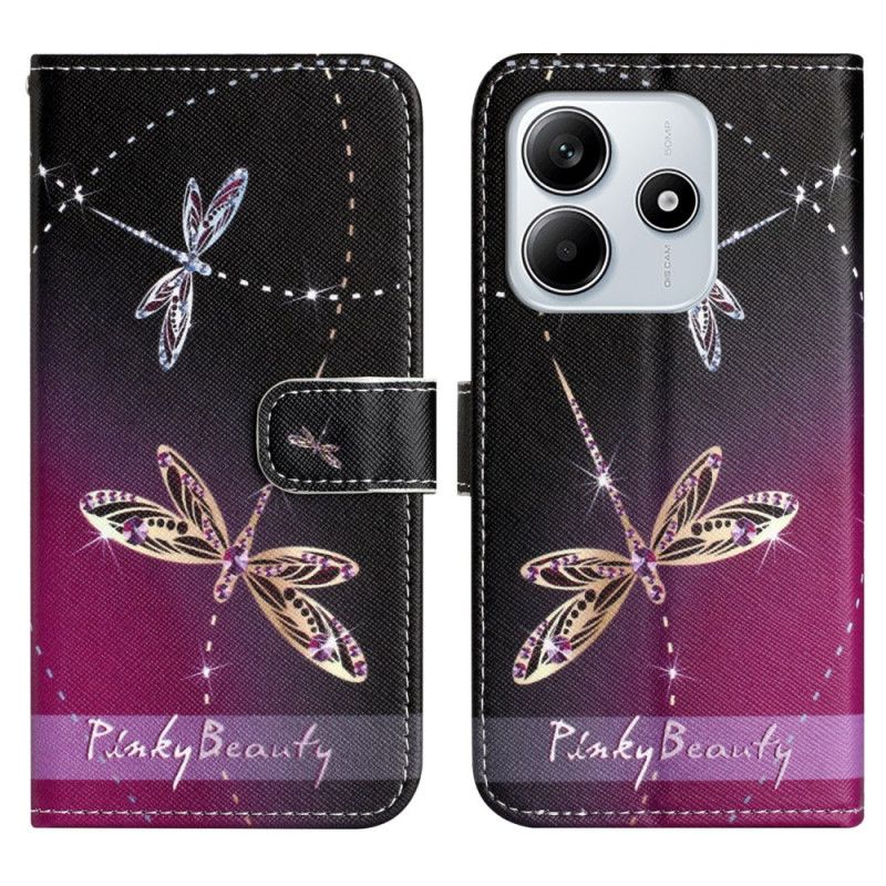 Folio Deksel Til Xiaomi Redmi Note 14 4g Øyenstikkere