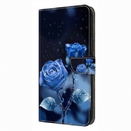 Folio Deksel Xiaomi Redmi Note 14 4g Blå Roser