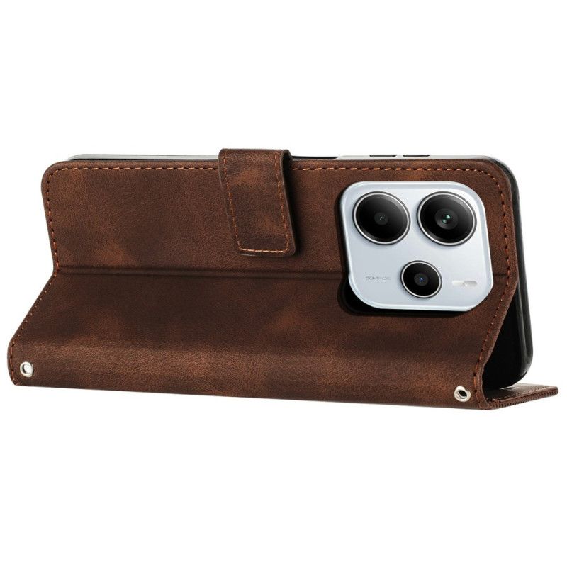 Folio Deksel Xiaomi Redmi Note 14 4g Geometriske Linjer Med Stropp