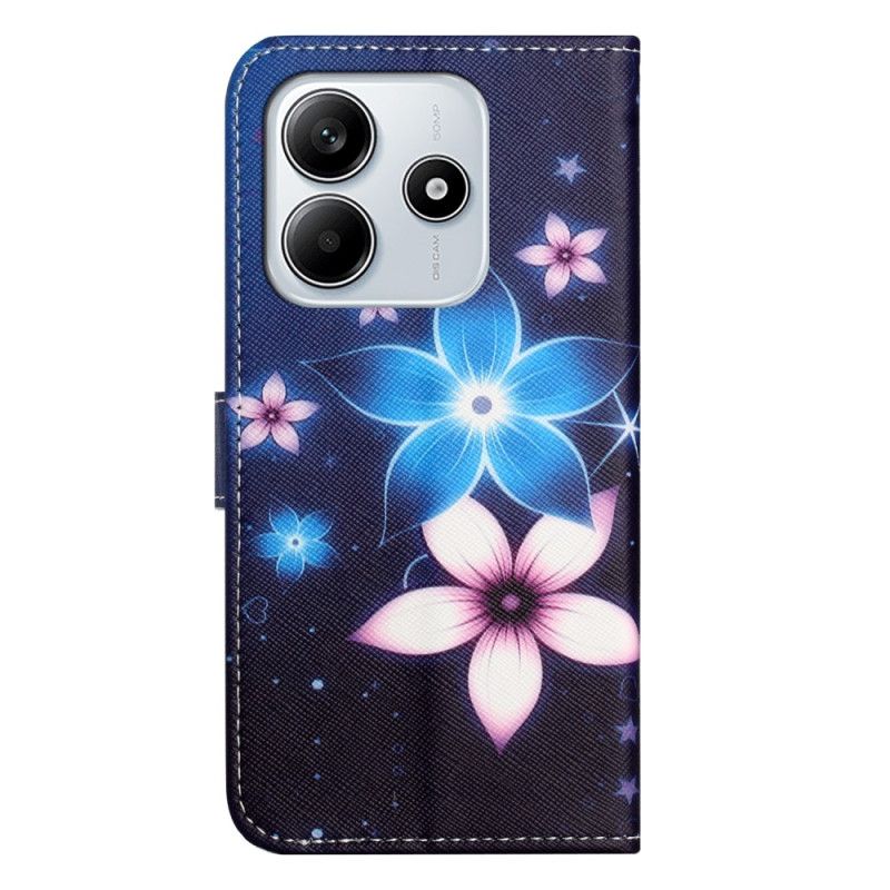 Folio Deksel Xiaomi Redmi Note 14 4g Måneblomster Beskyttelse Deksel