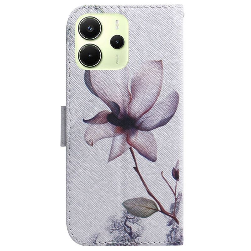Folio Deksel Xiaomi Redmi Note 14 4g Rosa Blomst