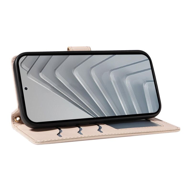 Folio Deksel Xiaomi Redmi Note 14 4g Vattert Med Stropp Og Skulderstropp Beskyttelse Deksel