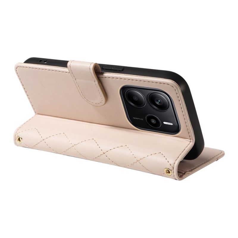 Folio Deksel Xiaomi Redmi Note 14 4g Vattert Med Stropp Og Skulderstropp Beskyttelse Deksel