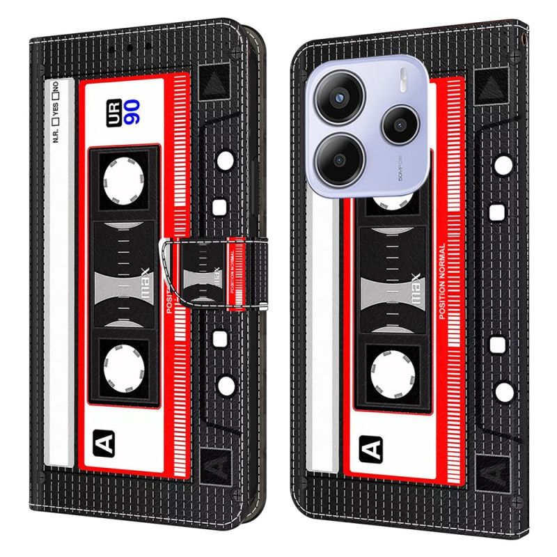 Lærdeksel Folio Deksel Xiaomi Redmi Note 14 4g Kassettmønster